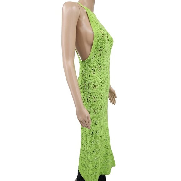 House of Harlow Lime Crocheted Maxi Dress, Women's Small NWT - Picture 5 of 13